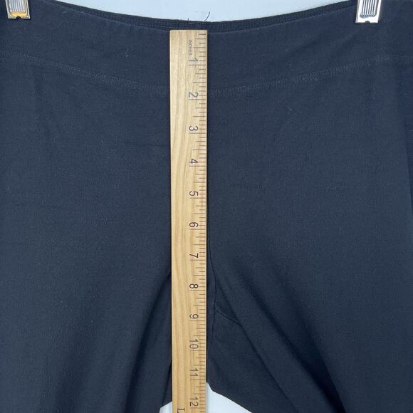 Eileen Fisher Small Petite Black Viscose Knit Pull On Ankle Cropped Legging Pant - Picture 4 of 8